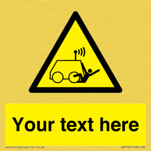 Custom warning run over by operator controlled machine